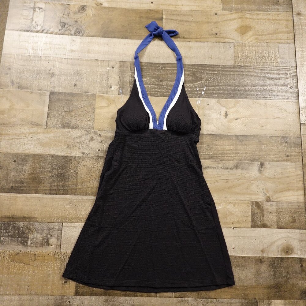 Tommy Bahama Island Cays Halter Cover Up Dress Womenโs XXS Darkโ Navy Swim